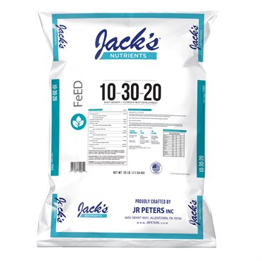 JACK'S NUTRIENTS 10-30-20 BLOOM 25 LB